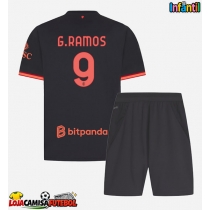 Camisa de Futebol AC Milan Goncalo Ramos #9 Equipamento Alternativo Infantil 2026-27 Manga Curta (+ Calças curtas)